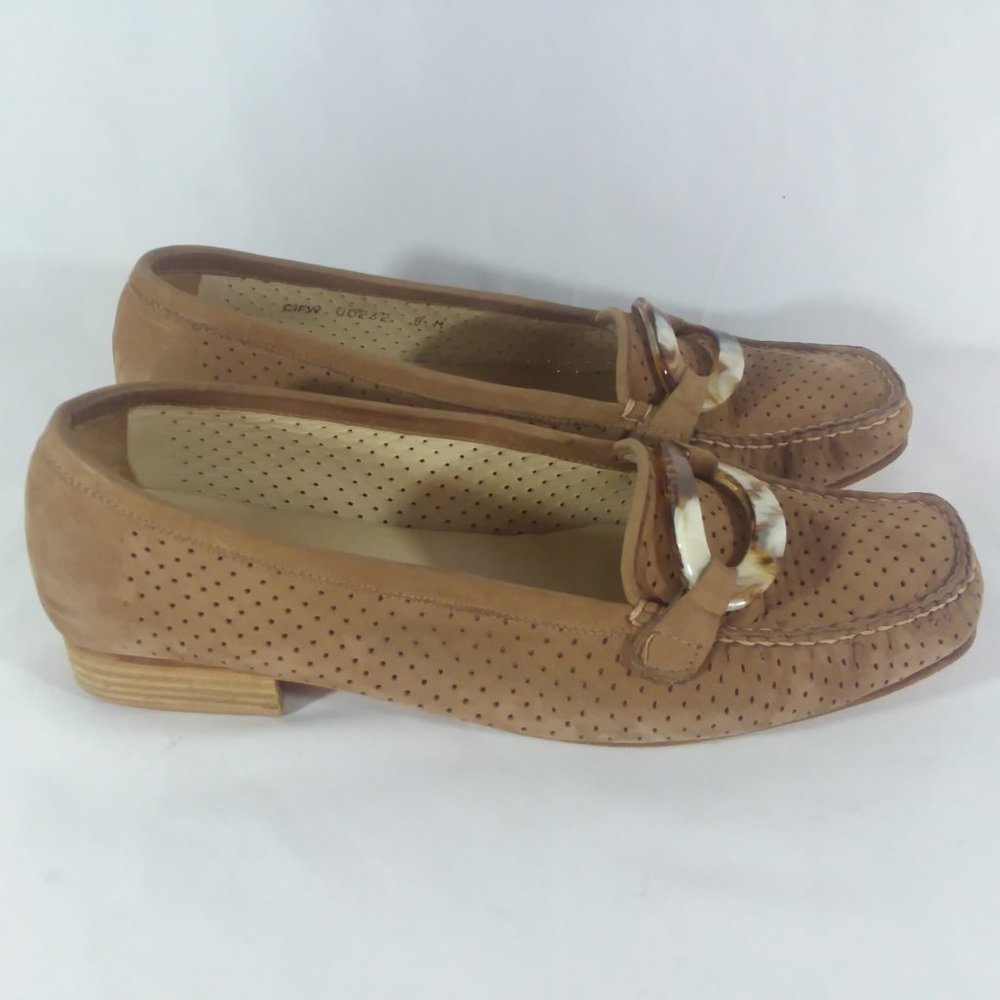 Stuart Weitzman 'Punchmoc' Nubuck Loafers 8.5M